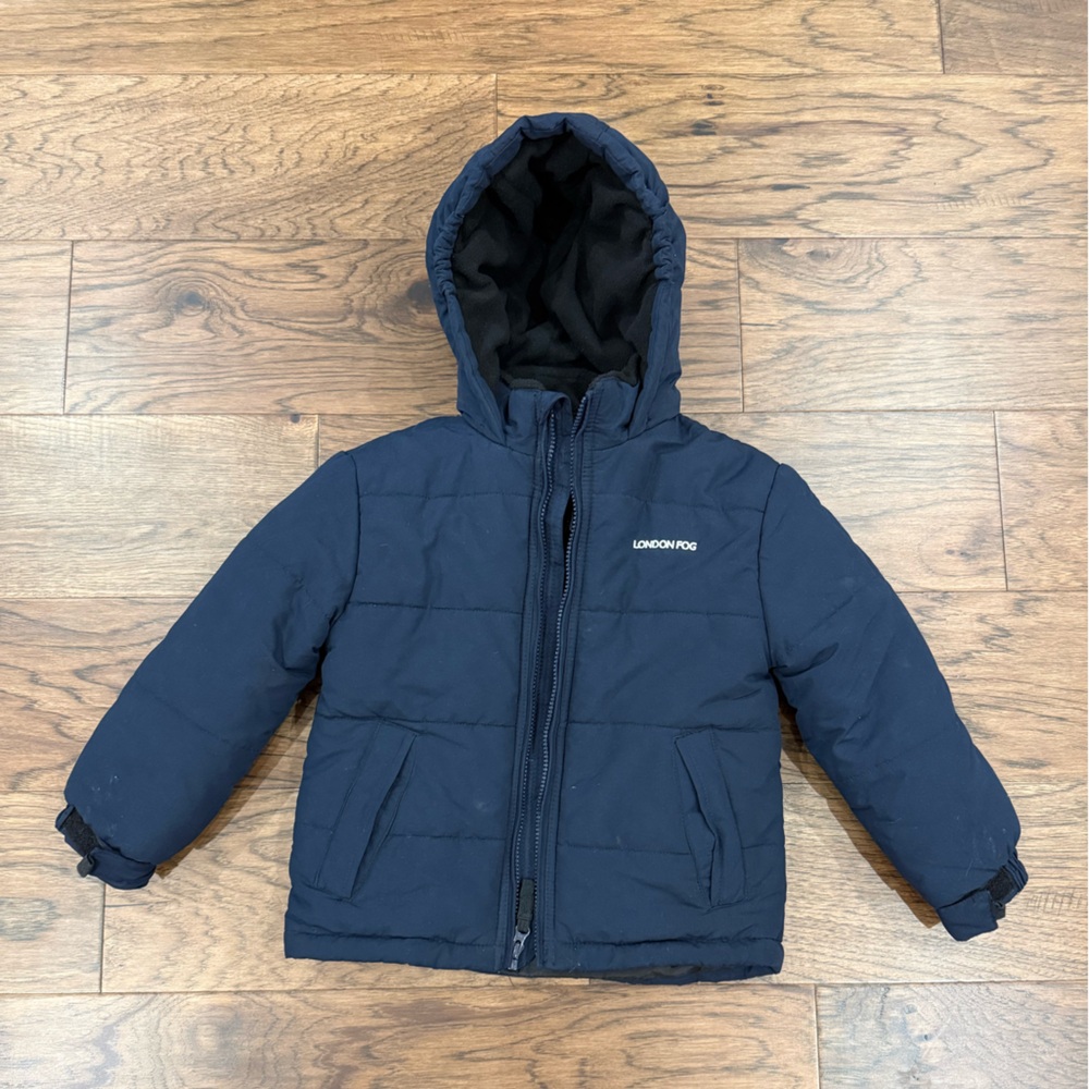 London Fog Navy Puffer Jacket Kids